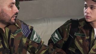 Trebols Sweet Surrender Watch as He Drops to His Knees and Swallows Every Inch of Sergeant Ricks MASSIVE Cock