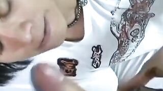 MINDBLOWING TRANS ACTION! Marcellas Monster Tranny Cock Devours Innocent Dude