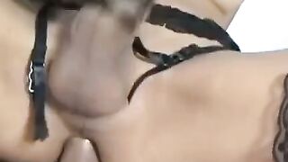 MINDBLOWING TRANS ACTION! Marcellas Monster Tranny Cock Devours Innocent Dude