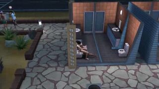 Lesbo Sex into the Bathroom of the City Library |