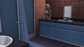 Lesbo Sex into the Bathroom of the City Library |