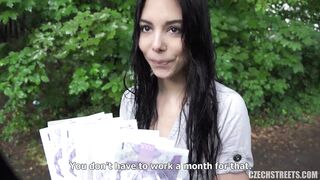 Bimbo Fucks Into The Woods For Cash