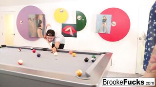 Brooke Brand plays Bae billiards with Vans nuts