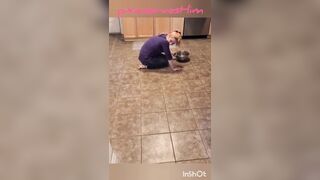 Free use Wifey Cleans Floor the way she was Taught...like