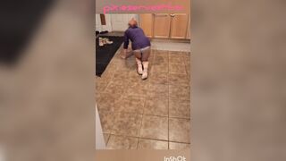 Free use Wifey Cleans Floor the way she was Taught...like