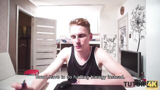 TUTOR4K. Incredible Sexy prof is banged! by dude who is young