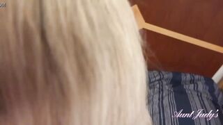 AuntJudys - Beauty 35yo cougar Elle BLOWS YOUR PENIS then