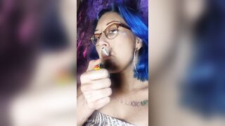 Blue Hair Goddess Dangles Cig