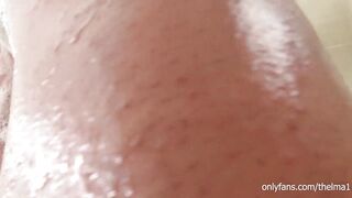 Performance of huge hooters into bath tub game. Mutual masturbation amateure