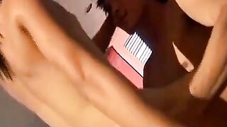 Uncensored shemale abandon Asian Gypsy ravaged in throttling anal assault