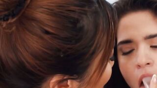 UNBELIEVABLE! Brunettes Gone Wild Victoria Voxxx and Nicole Doshi Tease and Satisfaction Each Other with IceCold Bliss