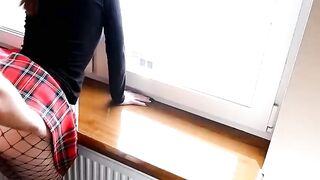 College Dropout Gets Desk-Fucked by Neighbor