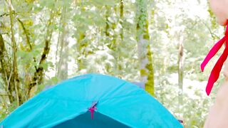 Colton McKeon helps Grey Gold fix his tent and his aching cock