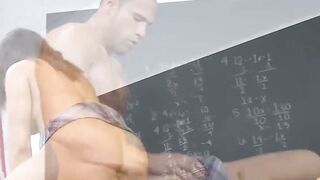 Hot and sweaty pussy drilling on the table with student Charity Bangs and dominant Ka