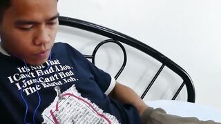 UNBELIEVABLE FOOT FETISH PORN! Marcon, the CUTE Asian Twink, tantalizes you with his ERECT COCK and sticky SOCKS!!!