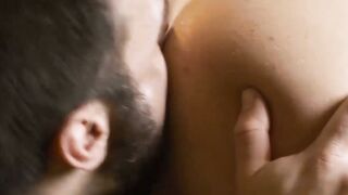 Slutty twink Benjamin Blue offers his tight ass for a rough threesome with a rugged stranger