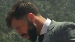 Erotic kissing and deep dick riding by suited Hector de Silva and Jay Roberts