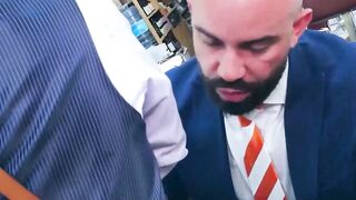INBOUNDSIZZLING HOTTIE! Bruno Max UNLEASHES HIS MASSIVE BEAST ON Ricky Hards TIGHT, SUITWEARING ASS!