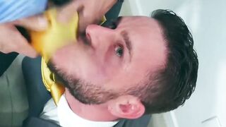 SUCK IT FOR THE TEAM CEOs Wild Office Orgy with Young Love Interest!
