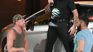Raw Flush 3 Hung Dads Screw in a Secret Parking Lot Frenzy!