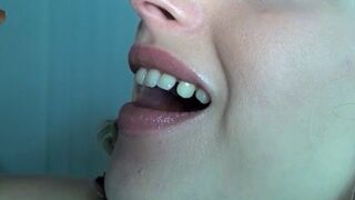 Hungry woman swallows goldfish - Vore Giantess