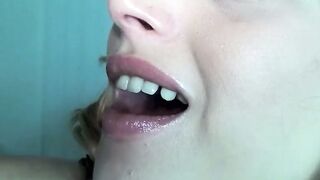 Hungry woman swallows goldfish - Vore Giantess