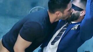 Bound Hector De Silva had his ass rimmed and drilled by Dato Foland