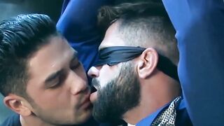 Bound Hector De Silva had his ass rimmed and drilled by Dato Foland