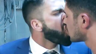 Bound Hector De Silva had his ass rimmed and drilled by Dato Foland