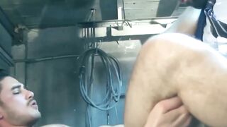 Bound Hector De Silva had his ass rimmed and drilled by Dato Foland