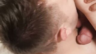 Lovely homo Kyler Ash and Timothy Drake stopped their fuck sesh after both cums