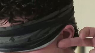 Busty Blonde takes Cum Starved Twink to the Edge  Bribery  Blowjob