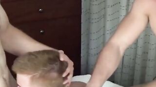 MONSTROUS COCK FEST Skinny Power Bottom Gets DESTROYED by TWO BRAWNY TOPS!