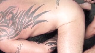 UNLEASH THE BEAST Amirs Brutal Thumb Slapping, Raw Cock Ripping, Tie Me Up, Hot Hole Rip Session with Tattooed Marc Angelos