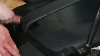 A boy comes to rub his friend's penis on the chair until cum flows on the chair, so t