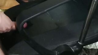 A boy comes to rub his friend's penis on the chair until cum flows on the chair, so t