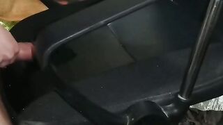 A boy comes to rub his friend's penis on the chair until cum flows on the chair, so t