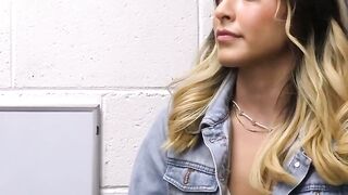 Busted Blonde Bombshell Fingers  Sins for Security Guards Dick
