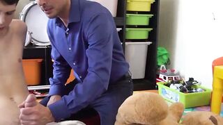 STEPSON SITUATION GOES WILD! My Twink Stepson Dakota Lovell Toys a Teddy Bear  While I FUCK HIM IN THE ASS!