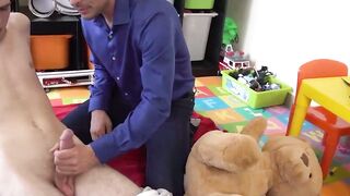 STEPSON SITUATION GOES WILD! My Twink Stepson Dakota Lovell Toys a Teddy Bear  While I FUCK HIM IN THE ASS!