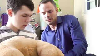 STEPSON SITUATION GOES WILD! My Twink Stepson Dakota Lovell Toys a Teddy Bear  While I FUCK HIM IN THE ASS!