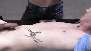 TANNER JONES PAINFUL ENTRAPMENT WILL HE SUBMIT TO JOEYS DOMINATING FLOGGER OR BURST WITH JOY