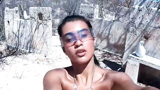 MINDBLOWING Latina Goddess Unleashed Outdoor Posing Transforms into Naked Passion.