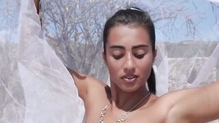 MINDBLOWING Latina Goddess Unleashed Outdoor Posing Transforms into Naked Passion.