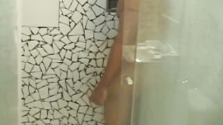 Sexy Brazilian gay Roger squirts his cum all over the place