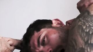 THE Labour Of Lust 2 Muscle Hairy Men Share Powerful Blowjob With Insatiable Cam Director!