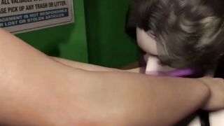 Аниме-Чирлидерша с большими сиськами изменяет в туалете 1 серия