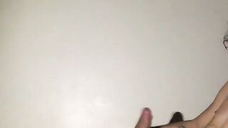 Cute skinny Henry Lynes masturbates his hard cock till he cums