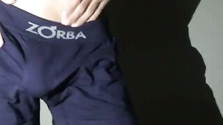Cute skinny Henry Lynes masturbates his hard cock till he cums