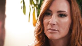 Busty Redhead Shrink Falls for Rogue Stud and Cancels Sessions with Blowjob and Spanking